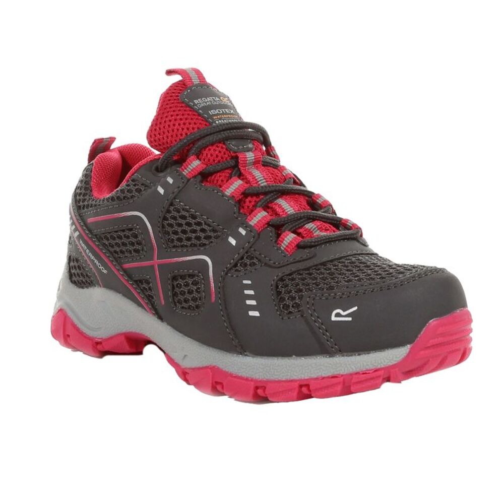 Regatta Childrens/Kids Vendeavour Walking Shoes / Granite/Pink Potion